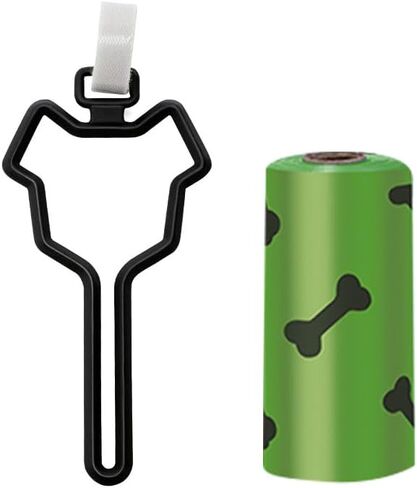 Dog Poop Bag Holder Dog Walking Poop Bag Hands Free Holder & Bag Set Clip Poop Dag Dispenser, Poop Bag Holders for Leashes, Poop Bags for Dog Pet Waste Bag Clamp for Walking Running Bicycle Accessory in Kuwait