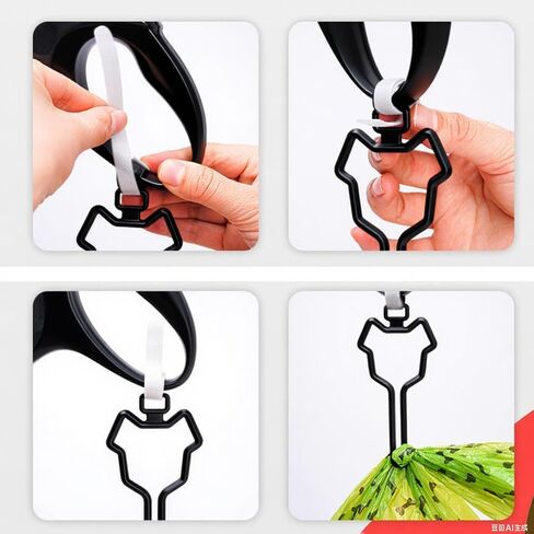 Dog Poop Bag Holder Dog Walking Poop Bag Hands Free Holder & Bag Set Clip Poop Dag Dispenser, Poop Bag Holders for Leashes, Poop Bags for Dog Pet Waste Bag Clamp for Walking Running Bicycle Accessory in Kuwait