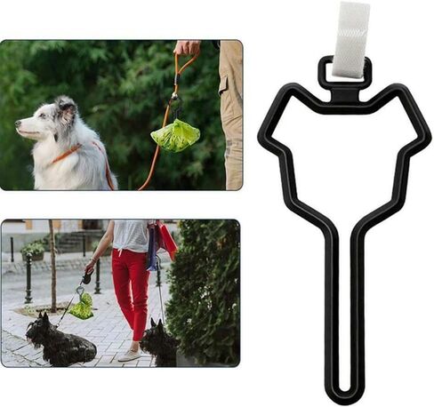 Dog Poop Bag Holder Dog Walking Poop Bag Hands Free Holder & Bag Set Clip Poop Dag Dispenser, Poop Bag Holders for Leashes, Poop Bags for Dog Pet Waste Bag Clamp for Walking Running Bicycle Accessory in Kuwait
