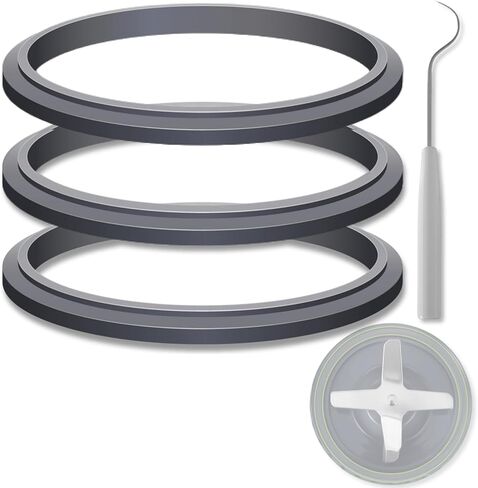 3 Pcs Blender Gasket Replacement with 1 X Crochet Hook for Nutribullet Replacement Parts Gasket Replacement Nutribullet Replacement Parts for Nutribullet Blender 600W and Nutribullet Pro 900W in Kuwait