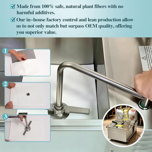 Fryer Filter Paper Envelope Style，13.5x20.5 Inch,1.5Inch Hole 1 Side，105Pcs in Saudi Arabia