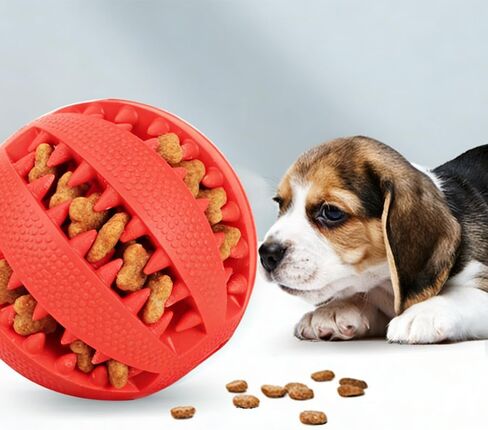 1pc Dog Ball Toys for Small Dogs Interactive Elasticity Puppy Chew Toy Tooth Cleaning, Dog Play Equipment(Random Color) in Kuwait