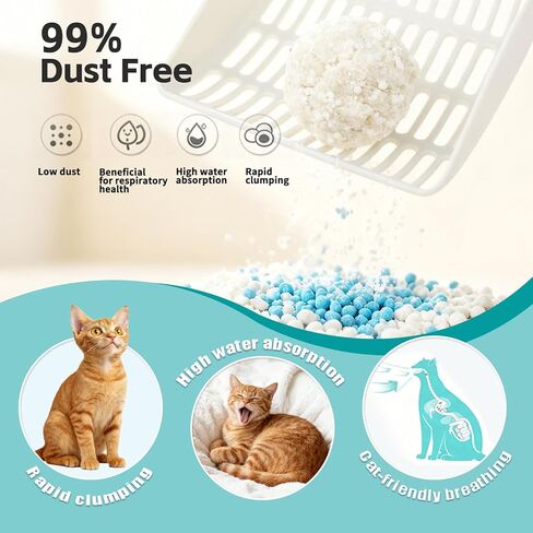 Tapioca Cat Litter, Clumping Low Dust for Automatic Litter Box, Odor Control Natural Plant-Based, 1-Pack in Kuwait