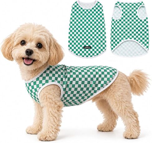 Dog Shirts for Large Dogs, Sleeveless Breathable Dog T-Shirts for Boy Girl Puppies, Lightweight Stretchy Summer Puppy Clothes, Green Stripe, XX-Large (40–55 lb) in Kuwait