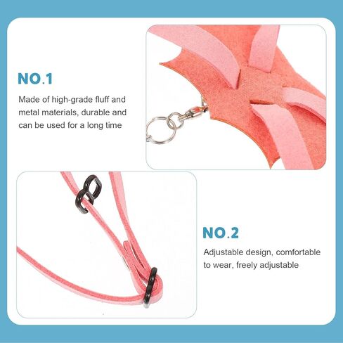 MERRYHAPY Lizard Harness Leash for Medium Bearded Dragon and Gecko, Pink Reptile Outdoor Traction Rope, Sturdy Pet Leash Kit for Small to Medium Desert Lizards in Kuwait