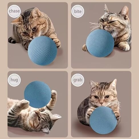 Extra Large Sisal Cat Ball Toy, Durable Scratching Ball for Teeth Cleaning & Claw Care, Interactive Self-Play Bite Resistant Kitty Chew Toy for Indoor Cats & Kittens in Kuwait