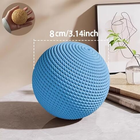Extra Large Sisal Cat Ball Toy, Durable Scratching Ball for Teeth Cleaning & Claw Care, Interactive Self-Play Bite Resistant Kitty Chew Toy for Indoor Cats & Kittens in Kuwait