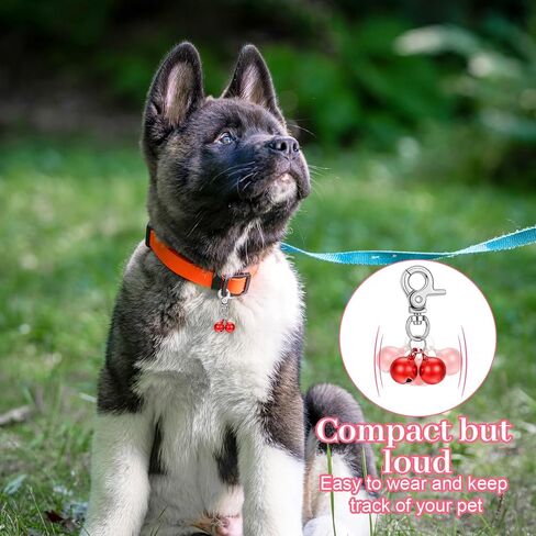 4 Pcs Dog Collar Bells for Dogs Cat Bells for Collar Pet Hanging Ring Bell Accessories for Dog & Cat Pet Pendant Collars Charm with Heavy Duty Snap Clips for Tracking And Training Christmas Gift in Kuwait