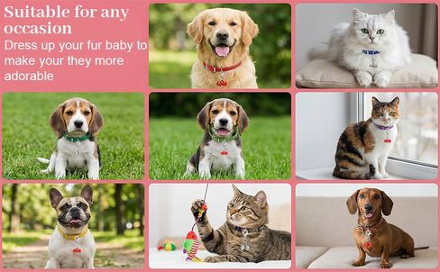 4 Pcs Dog Collar Bells for Dogs Cat Bells for Collar Pet Hanging Ring Bell Accessories for Dog & Cat Pet Pendant Collars Charm with Heavy Duty Snap Clips for Tracking And Training Christmas Gift in Kuwait