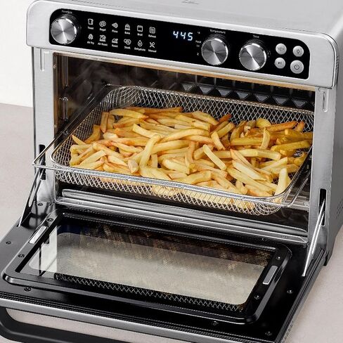 Panasonic FlashXpress Family Size Air Fryer Toaster Oven Combo, 11 Cooking Functions, 1800W PFAS-Free, Double Infrared Heating, Temperature Control Dial, Stainless Steel - NB-G211P (Renewed) in Kuwait