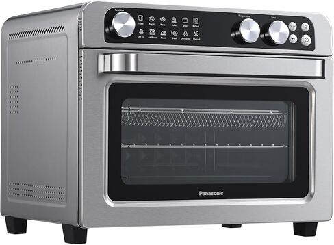 Panasonic FlashXpress Family Size Air Fryer Toaster Oven Combo, 11 Cooking Functions, 1800W PFAS-Free, Double Infrared Heating, Temperature Control Dial, Stainless Steel - NB-G211P (Renewed) in Kuwait