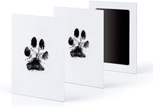 Pet Paw Print Keepsake Kit, Non-Contact Design with 2 Boxes & 4 Impression Papers, Perfect for Pet Memorial & DIY Keepsakes in Kuwait