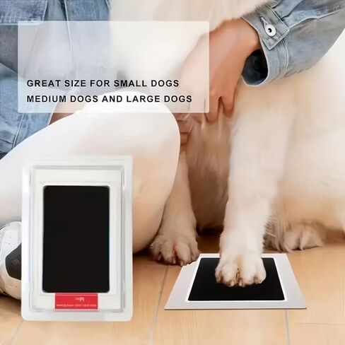 Pet Paw Print Keepsake Kit, Non-Contact Design with 2 Boxes & 4 Impression Papers, Perfect for Pet Memorial & DIY Keepsakes in Kuwait