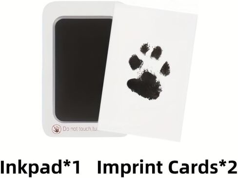 Pet Paw Print Keepsake Kit, Non-Contact Design with 2 Boxes & 4 Impression Papers, Perfect for Pet Memorial & DIY Keepsakes in Kuwait