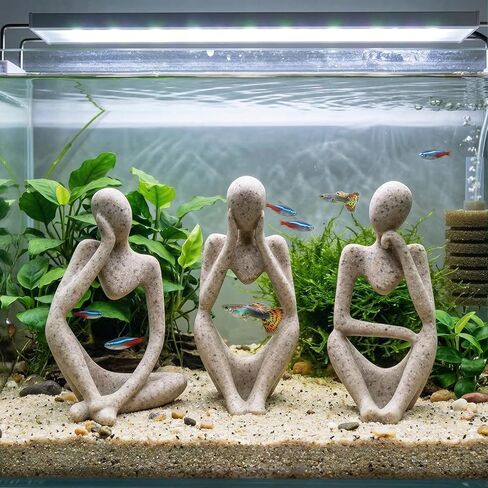 Fish Tank Decorations – Abstract Resin Ornaments for Betta, Shrimp & Turtle Aquariums – Modern Sandstone-Style Aquarium Décor for Freshwater & Saltwater Tanks(Combination) in Saudi Arabia