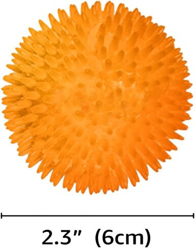 Vila 3-Pack Squeaky Dog Ball Toys, 2.3", Massage Teeth and Gums, Spikey Dog Rubber Balls, Toss Fetch Squeeky Doggy Balls for Multi-Pet Homes in Kuwait