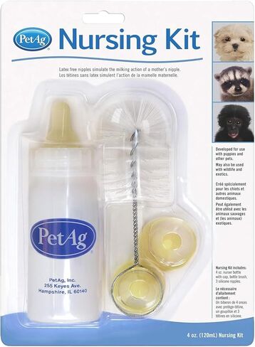 مجموعة الرضاعة Pet-Ag - 4 أونصة - تعزز التغذية الطبيعية للسوائل للحيوانات الصغيرة - تحتوي كل مجموعة على 4 أونصة. زجاجة بغطاء و3 حلمات وفرشاة تنظيف in Kuwait