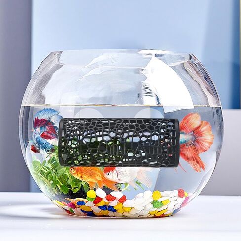 Xinjoduz 2 PCS Black Betta Fish Tunnel Hammock, Safe Aquarium Tunnel & Floating Betta Hide for Small Fish, Tank Accessories Fishtank Decorations in Kuwait