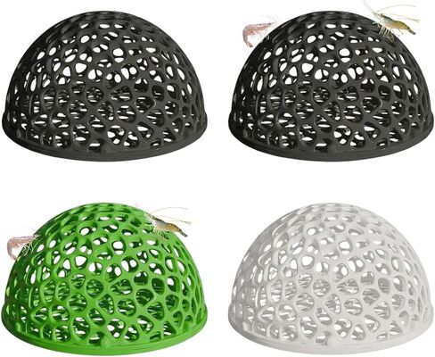 Shrimp Hides for Aquarium, 4-Piece Fish Tank Accessories Set, Aquarium Cave Hideout for Breeding and Shelter, Decorative Fish Tank Decorations with 4.1 Inch Diameter in Kuwait