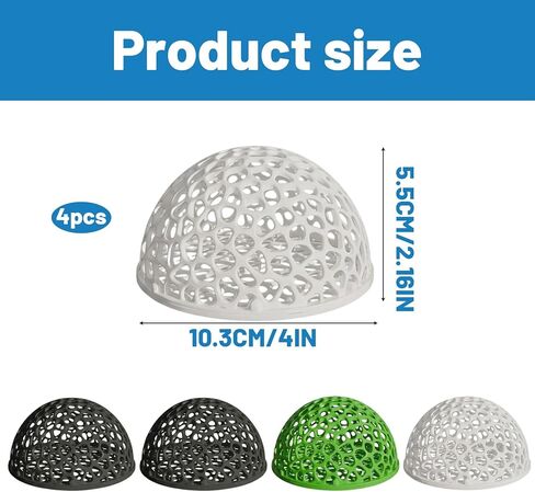 Shrimp Hides for Aquarium, 4-Piece Fish Tank Accessories Set, Aquarium Cave Hideout for Breeding and Shelter, Decorative Fish Tank Decorations with 4.1 Inch Diameter in Kuwait