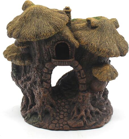 relaqcc Fish Tank Decorations Hideaway Cave, Fish Tank House Accessories for Amphibians, Goldfish, Shrimp, Conch in Kuwait