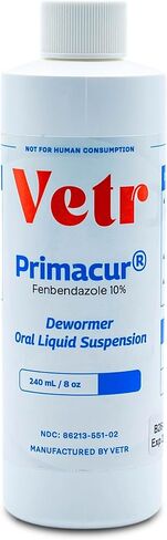 تركيبة دعم التعليق الفموي واسع النطاق من Vetr Primacur 10% معلق عن طريق الفم للكلاب والقطط - 240 مل/8.1 أونصة - نكهة زبدة الفول السوداني in Kuwait