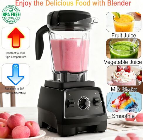 أباريق الخلاط E310 تناسب حاوية Vitamix سعة 64 أونصة، كوب برطمان بديل لـ 5200/7500/5000/6300/750/VM0102/VM0103/VM0197 إبريق الخلاط البلاستيكي in Kuwait