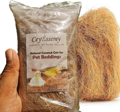 Coconut Fiber for Bird Nests Bird Nesting Material Coconut Bird Nest Finch Coconut Fiber Pet Bedding Substrate for Laying Eggs, Resting Materials, Hummingbird Parakeet Lovebirds in Kuwait