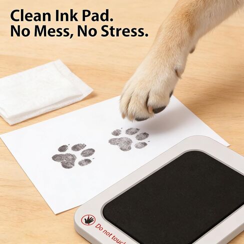 Pet Paw Print Kits for Dog & Cat, Paw Impression Kit, Plastic Safe Keepsake for Pet Owners, Memorial Gift Frameable Paw Prints Craft in Kuwait