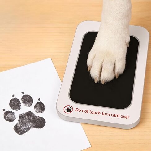 Pet Paw Print Kits for Dog & Cat, Paw Impression Kit, Plastic Safe Keepsake for Pet Owners, Memorial Gift Frameable Paw Prints Craft in Kuwait