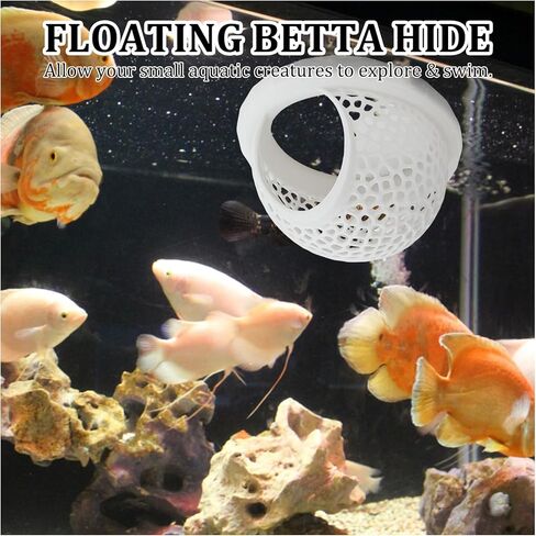 2-Piece Betta Hammock, Betta Tank Accessories for Bettas Fish Rest and Sleep, Bettas Fish Tank Decor with Bettass Hideout and Bettass Cave, Set for Aquarium Decorations in Kuwait