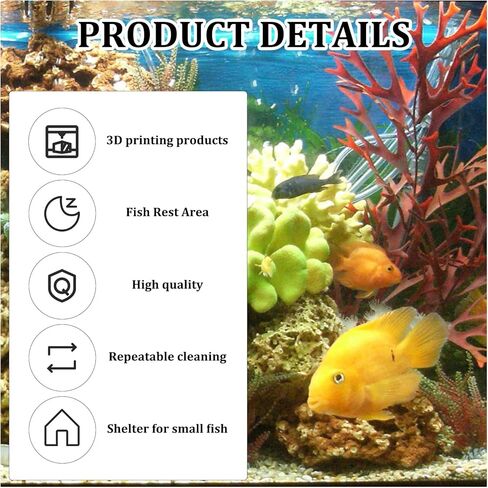 2-Piece Betta Hammock, Betta Tank Accessories for Bettas Fish Rest and Sleep, Bettas Fish Tank Decor with Bettass Hideout and Bettass Cave, Set for Aquarium Decorations in Kuwait