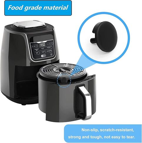 8PCS Air Fryer Rubber Feet for Ninja Air Fryers, Upgraded Air Fryer Silicone Rubber Bumpers Legs Tabs Pieces Parts Tips Spacers for Ninja Air Fryer, Food Grade, High-temperature Resistant in Kuwait