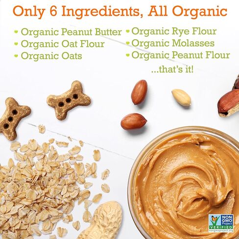 Riley's Dog Biscuits - Organic & Crunchy Small Dog Treats for Training and Reward - All Natural Bone Biscuits Made in USA - 12oz, Peanut Butter in Saudi Arabia