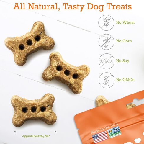 Riley's Dog Biscuits - Organic & Crunchy Small Dog Treats for Training and Reward - All Natural Bone Biscuits Made in USA - 12oz, Peanut Butter in Saudi Arabia