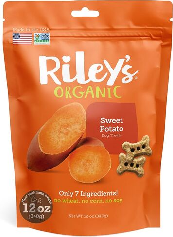 Riley's Dog Biscuits - Organic & Crunchy Small Dog Treats for Training and Reward - All Natural Bone Biscuits Made in USA - 12oz, Peanut Butter in Saudi Arabia