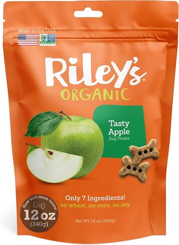 Riley's Dog Biscuits - Organic & Crunchy Small Dog Treats for Training and Reward - All Natural Bone Biscuits Made in USA - 12oz, Peanut Butter in Saudi Arabia