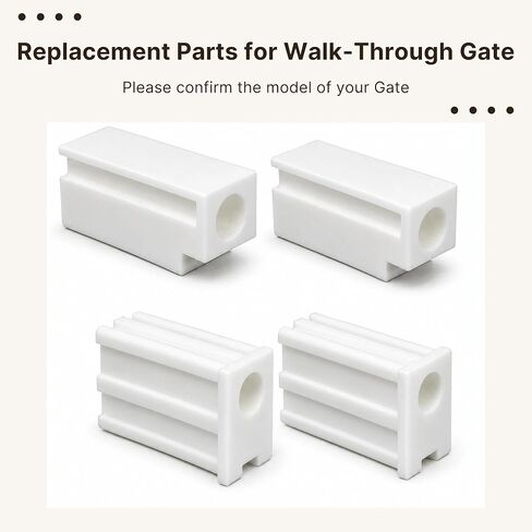 4 Pack Screw Pressure Plate Holder Insert Replacement Part Compatible with Safety 1st Easy Install Gate, Replacement Parts for Walk-Through Gate, 2 Upper & 2 Lower Insert, Quick Fix in Kuwait