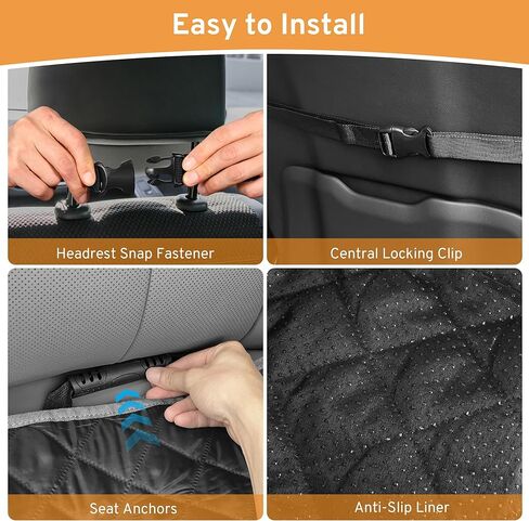 غطاء مقعد السيارة XHRING للكلاب غطاء المقعد الأمامي للكلب لسيارة Honda Passport Pilot Ridgeline 2000-2025 2026 ملحقات، أغطية مقاعد أمامية مضادة للماء وغير قابلة للانزلاق للركاب الأمامي للحيوانات الأليفة، يناسب شاحنة الدفع الرباعي الكبيرة in Kuwait