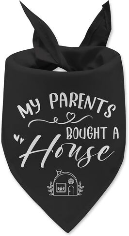 My Parents Bought a House New Homeowner Dog Bandana Adjustable Pet Scarf for Large Medium Small Dogs New Home Housewarming Gifts Photo Prop Accessories for Pet Owners in Kuwait