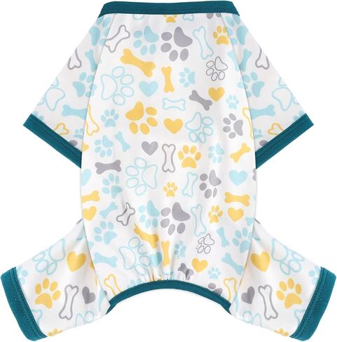Dog Pajamas Breathable Dogs Pjs Stretchy Puppy Pajamas Soft Doggie Onesies for Small Dogs Lightweight Boy Girl Pet Summer Jumpsuit Dinosaur in Kuwait