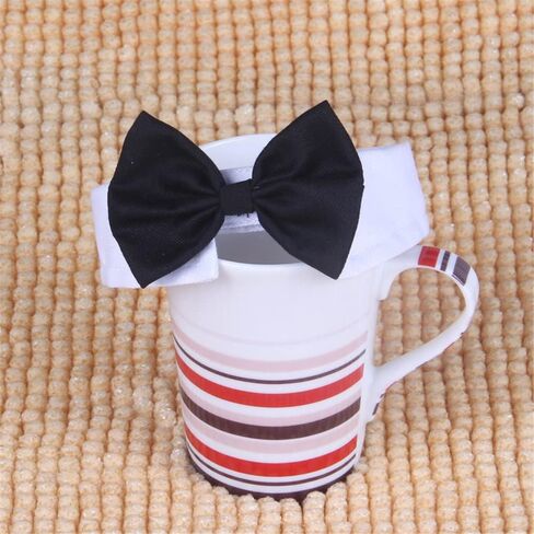 Black Large Size Dog Bow Tie Basic Collars,Grooming Accessories Kitten Adjustable Formal Suit for Puppy Pet in Saudi Arabia
