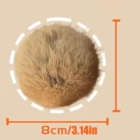 3PCS Soft Fluffy Rabbit Fur Catnip Balls – Fake Fur Cat Toys for Indoor Cats, Washable & Fun to Chase, Perfect for Bunny Kicks, Exercise & Bonding in Kuwait