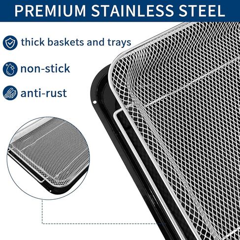 Toast Oven Air Fryer Basket with Tray for GE Appliances, 15" x 12" Replacement Accessories Grill Rack Tray for GE Range & Wall Oven PM48X120 Air Frying Crispy Baking Roasting, Dishwasher Safe in Kuwait
