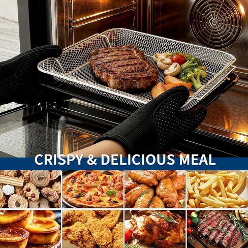 Toast Oven Air Fryer Basket with Tray for GE Appliances, 15" x 12" Replacement Accessories Grill Rack Tray for GE Range & Wall Oven PM48X120 Air Frying Crispy Baking Roasting, Dishwasher Safe in Kuwait