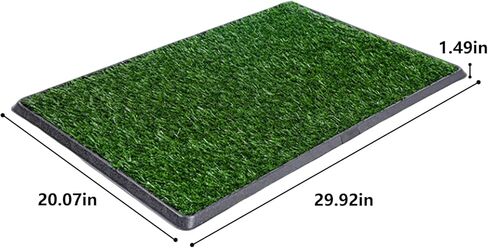Dog Grass Pee Pad with Tray, 3-Layer Reusable & Washable Potty Training Pad, Artificial Turf for Indoor Outdoor Use, for Small & Medium Dogs (30 x 20 Inch) in Kuwait