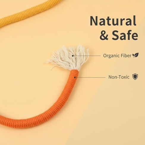 Cat Chew Rope Durable Safe : 3Pcs Natural Organic Cotton Kitten Teething Toy for Indoor Cats, Catnip-Infused Chew Toys for Interactive Boredom Relief & Teeth Cleaning in Kuwait