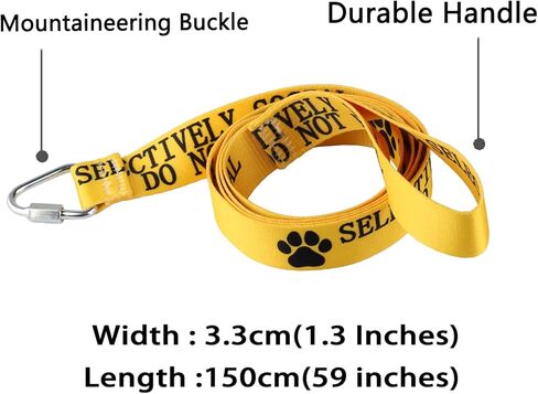 Funny Dog Leash Selectively Social Do Not Pet Dog Leash Walking Training Dog Leashes Dog Owner Pet Lover Gift (Selectively Social Do Not Pet-YE) in Kuwait