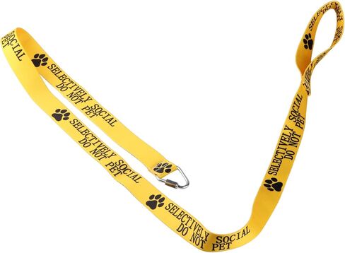 Funny Dog Leash Selectively Social Do Not Pet Dog Leash Walking Training Dog Leashes Dog Owner Pet Lover Gift (Selectively Social Do Not Pet-YE) in Kuwait