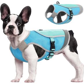Kuoser Dog Cooling Vest for Summer, Lightweight Dog Cooling Harness Shirt with Breathable Mesh, Reflective Cooler Jacket Pet Cool Vest for Small Medium Large Dogs, Hot Weather, Beach, Hiking, Walking in Saudi Arabia
